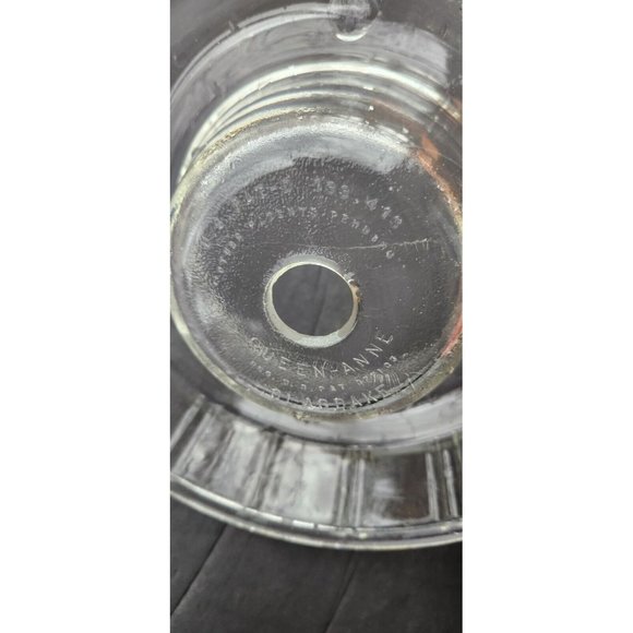 Hazel Atlas Queen Anne Glasbake Bundt Ring Oven Clear Glass Dish Mold Vintage - Picture 11 of 13